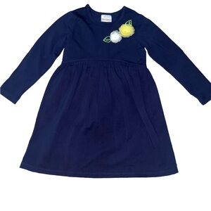 Hanna Andersson navy dress with tulle flower detail